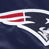 Men's Pro Standard Navy New England Patriots Sublimated Satin Full-Snap Jacket