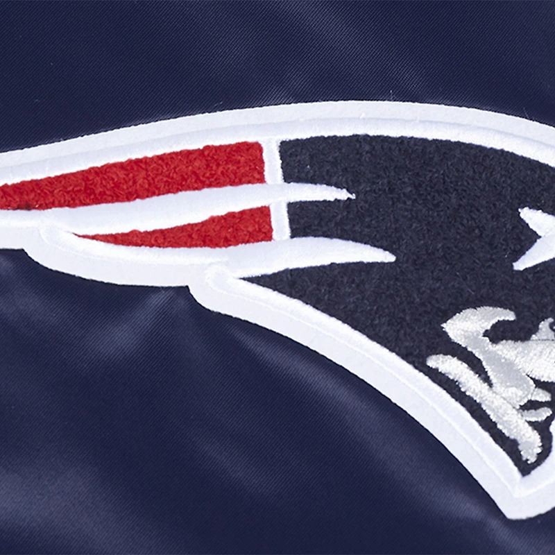 Men's Pro Standard Navy New England Patriots Sublimated Satin Full-Snap Jacket