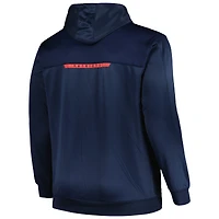 Sweat à capuche entièrement zippé Profile pour hommes des New England Patriots Big & Tall Defender