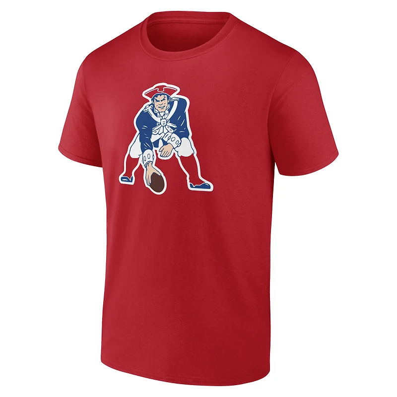 Men's Red New England Patriots Team Authentic Classic Personalized Name & Number T-Shirt