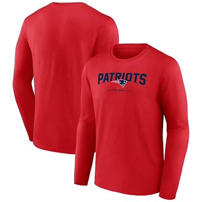 Men's New England Patriots Team Lockup Long Sleeve T-Shirt