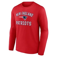 Men's  Red New England Patriots Victory Arch Long Sleeve T-Shirt
