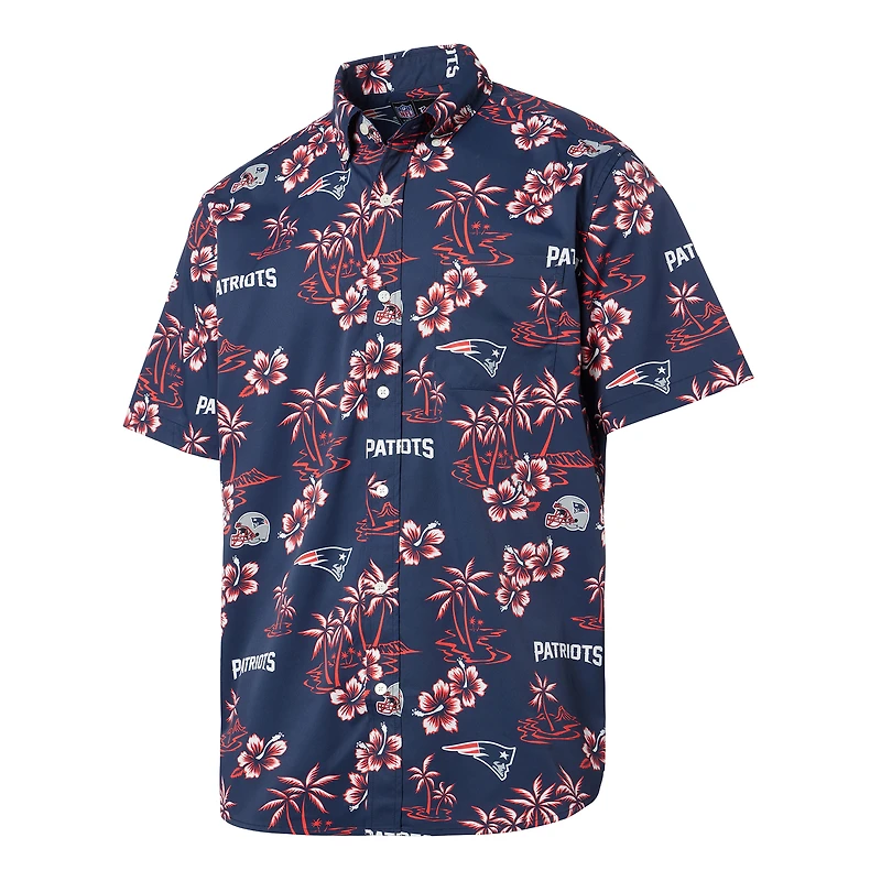 Chemise boutonnée Kekai des New England Patriots Reyn Spooner pour hommes, bleu marine