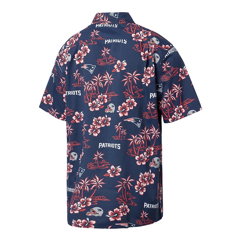 Chemise boutonnée Kekai des New England Patriots Reyn Spooner pour hommes, bleu marine