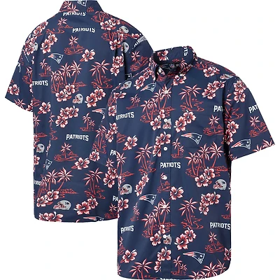 Chemise boutonnée Kekai des New England Patriots Reyn Spooner pour hommes, bleu marine