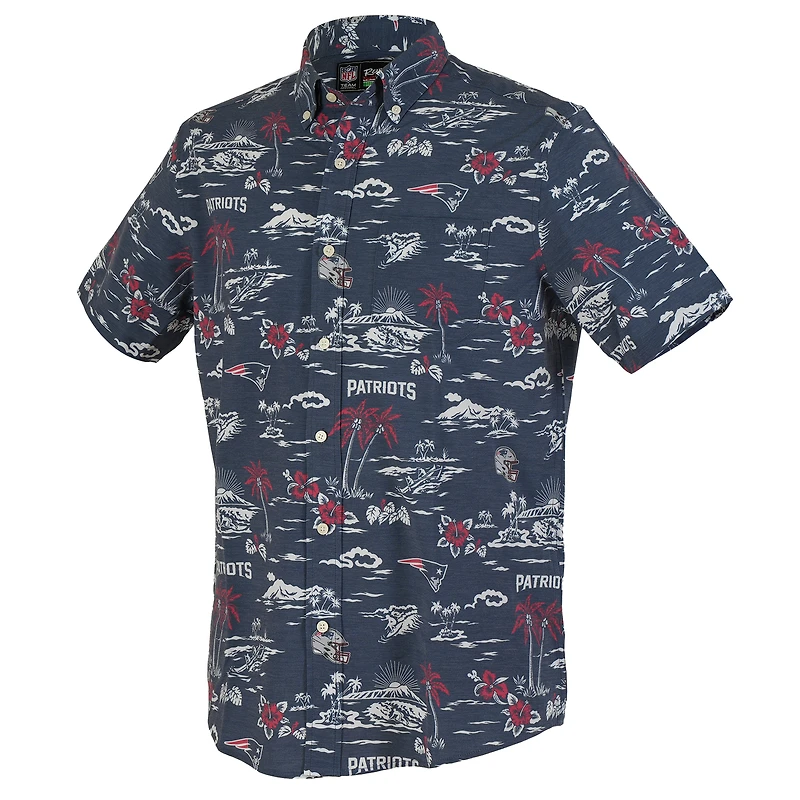 Men's Reyn Spooner Navy New England Patriots Kekai Performance Button-Down Shirt