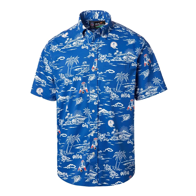 Chemise boutonnée à imprimé Kekai Reyn Spooner Royal New England Patriots pour homme