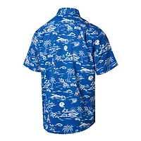 Chemise boutonnée à imprimé Kekai Reyn Spooner Royal New England Patriots pour homme