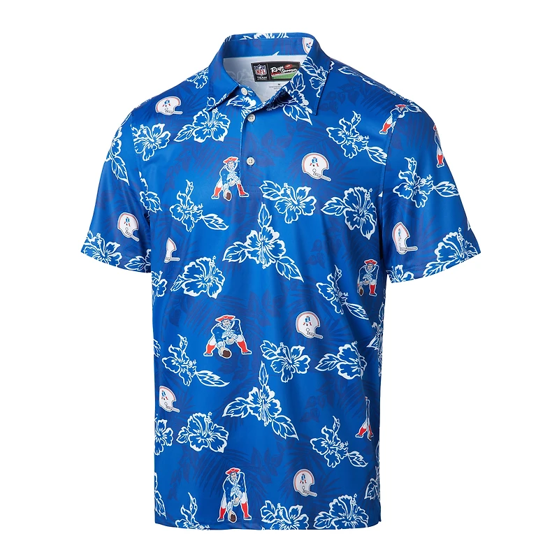 Polo de performance Reyn Spooner Royal New England Patriots Throwback Pua pour hommes