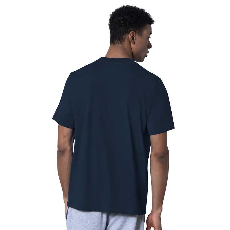 Lot de deux t-shirts à logo New England Patriots bleu marine/gris pour homme, la marque Starter.