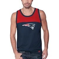 Débardeur Starter bleu marine/rouge New England Patriots Touchdown Fashion pour homme