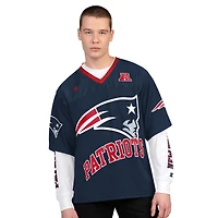 Men's Starter Navy/White New England Patriots Short Sleeve & Long T-Shirt Combo Pack