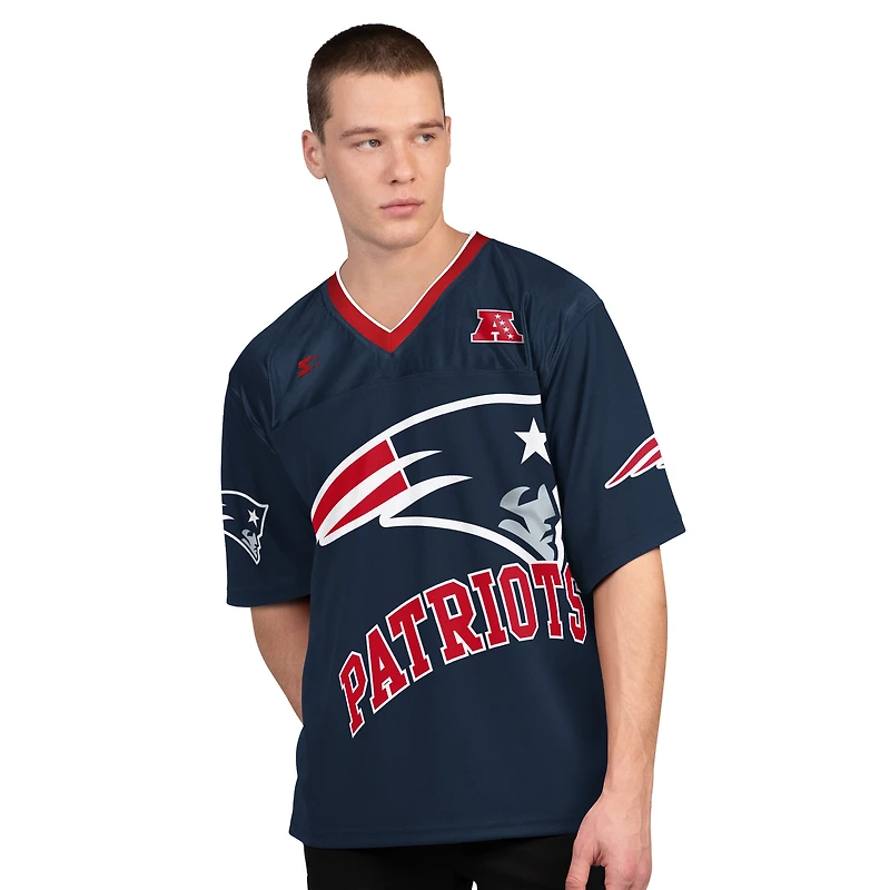 Men's Starter Navy/White New England Patriots Short Sleeve & Long T-Shirt Combo Pack