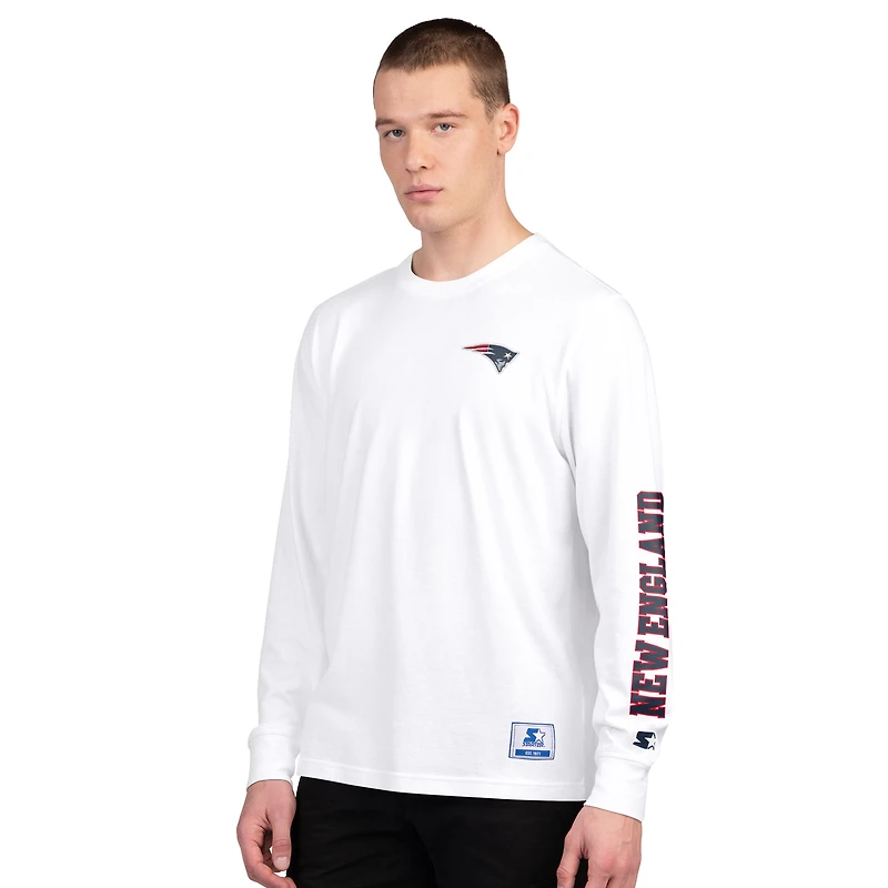Men's Starter Navy/White New England Patriots Short Sleeve & Long T-Shirt Combo Pack