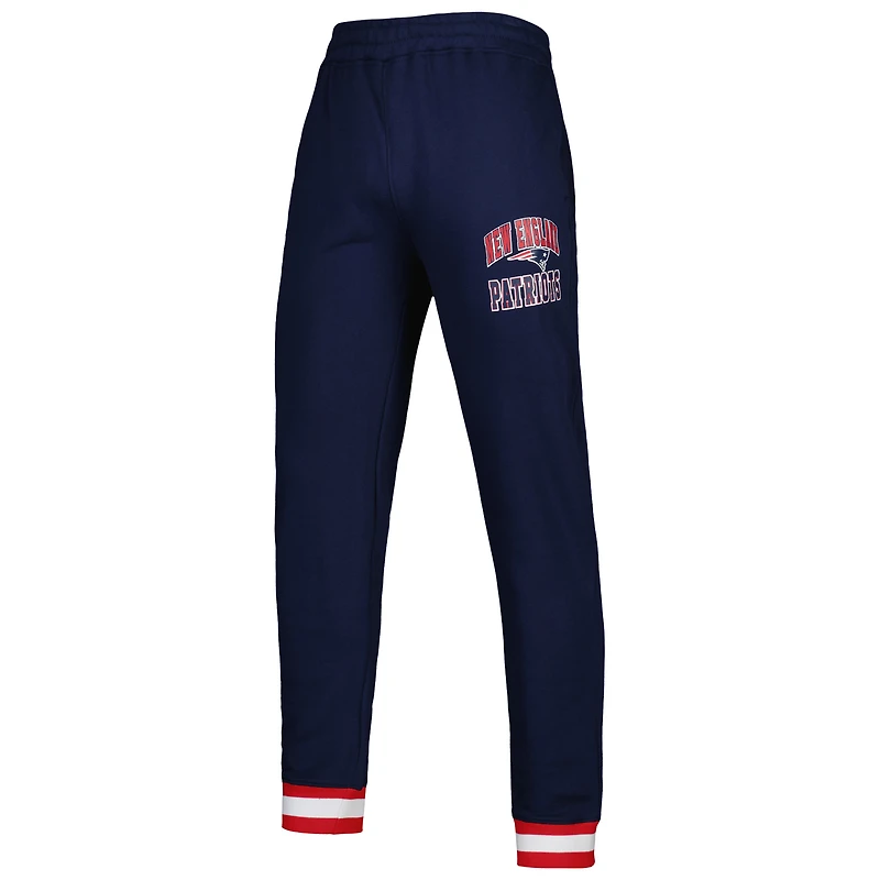 Men's Starter Navy New England Patriots Blitz Fleece Jogger Pants