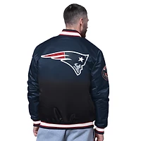 Men's Starter Navy New England Patriots Pass Rush Varsity Full-Snap Jacket