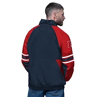 Pull demi-zippé bleu marine pour homme des New England Patriots