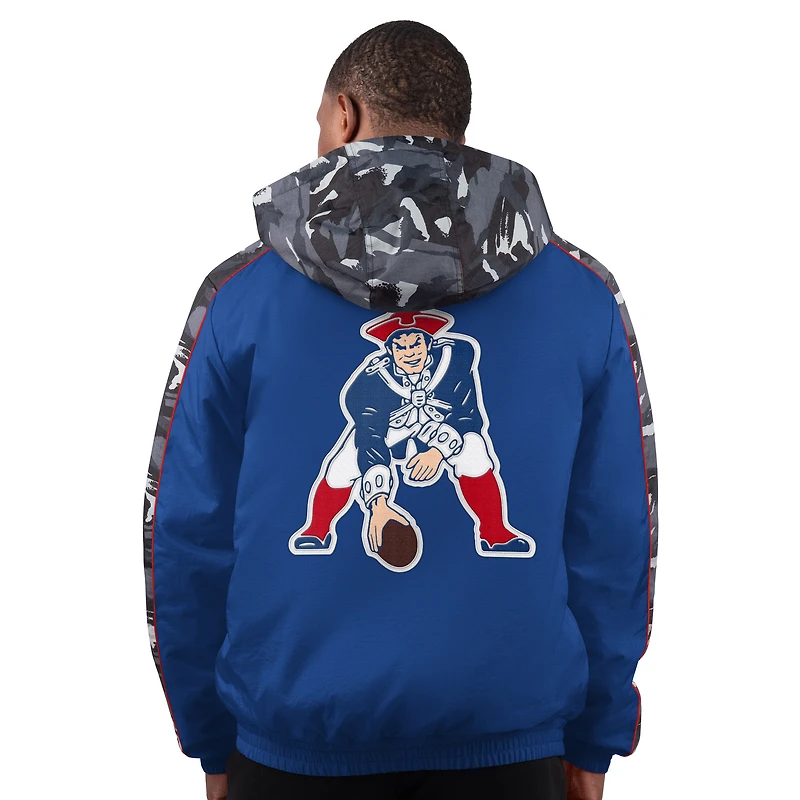 Veste à capuche entièrement zippée pour homme New England Patriots Thursday Night Gridiron bleu marine