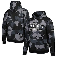 Sweat à capuche The Wild Collective New England Patriots camouflage noir pour homme