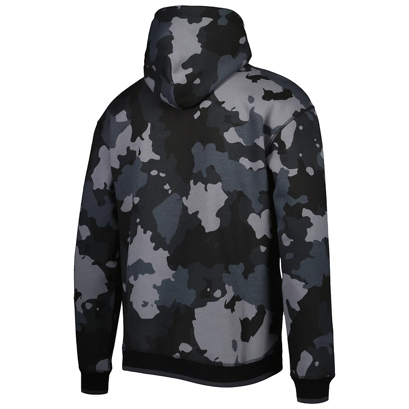 Sweat à capuche The Wild Collective New England Patriots camouflage noir pour homme
