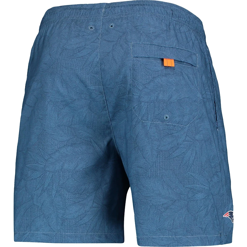Men's Tommy Bahama Navy New England Patriots Naples Layered Leaves Swim Trunks
