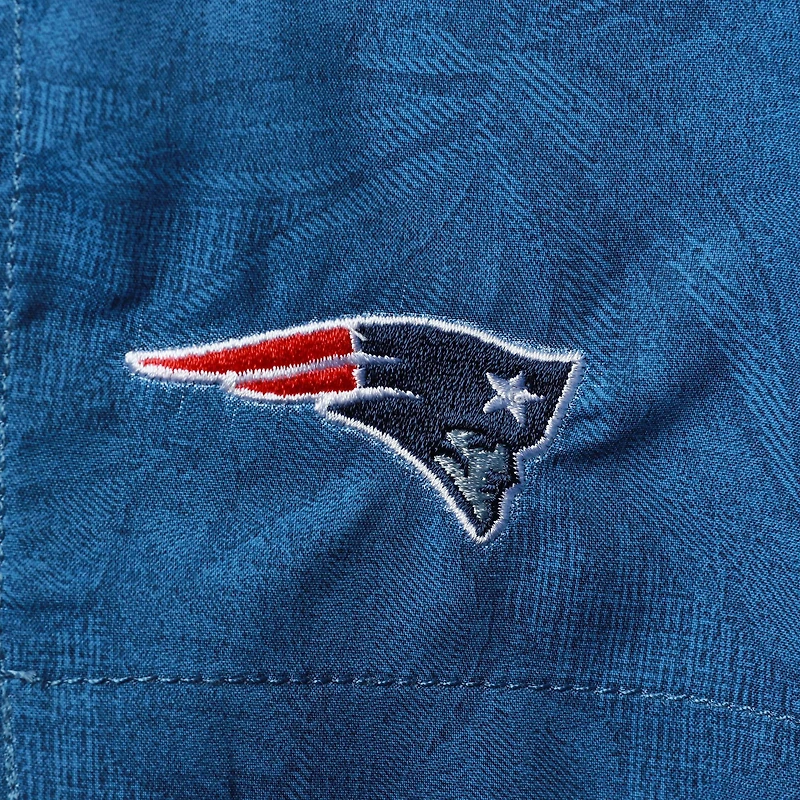 Men's Tommy Bahama Navy New England Patriots Naples Layered Leaves Swim Trunks