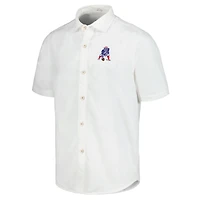 Chemise de camp boutonnée Tommy Bahama pour hommes, New England Patriots Sport Coconut Point Palm Vista IslandZone