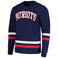 T-shirt à manches longues Tommy Hilfiger bleu marine/rouge New England Patriots Nolan pour hommes