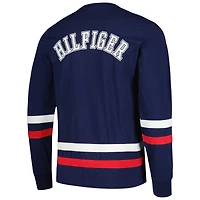 Men's Tommy Hilfiger Navy/Red New England Patriots Nolan Long Sleeve T-Shirt