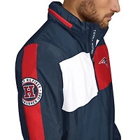 Men's Tommy Hilfiger Navy New England Patriots Gael Lightweight Half-Zip Hoodie Jacket