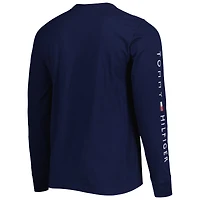 T-shirt à manches longues Tommy Hilfiger New England Patriots Peter Team pour homme, bleu marine