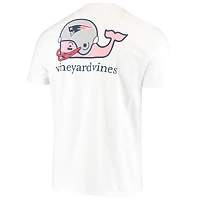Men's Vineyard Vines White New England Patriots Big & Tall Helmet T-Shirt