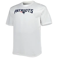Men's White New England Patriots Big & Tall Hometown Collection Hot Shot T-Shirt