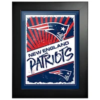 Patriots de la Nouvelle-Angleterre - Art encadré classique 12'' x 16''