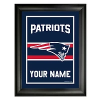 Cadre d'équipe personnalisé New England Patriots 12'' x 16''