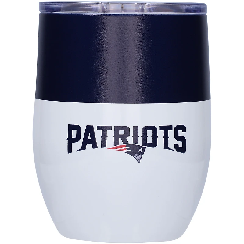 Patriots de la Nouvelle-Angleterre 16 oz. Gobelet incurvé en acier inoxydable Colorblock
