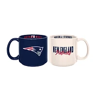 Lot de 2 tasses empilables de 15 oz des Patriots de la Nouvelle-Angleterre
