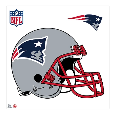 New England Patriots - Autocollant mural repositionnable pour casque d'équipe 36''