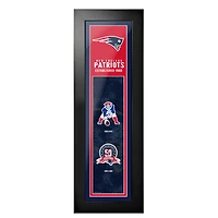 New England Patriots - 6'' x 22'' Logos to History Art encadré