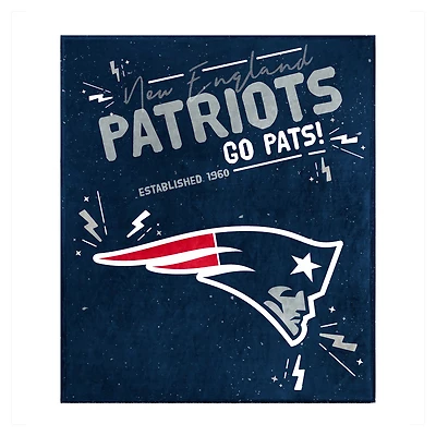 Couverture en peluche des Patriots de la Nouvelle-Angleterre 60" x 70"