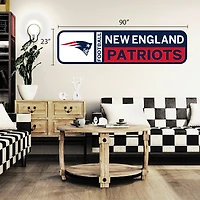 Sticker mural repositionnable avec logo de l'équipe des New England Patriots 90'' x 23''