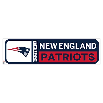 Sticker mural repositionnable avec logo de l'équipe des New England Patriots 90'' x 23''