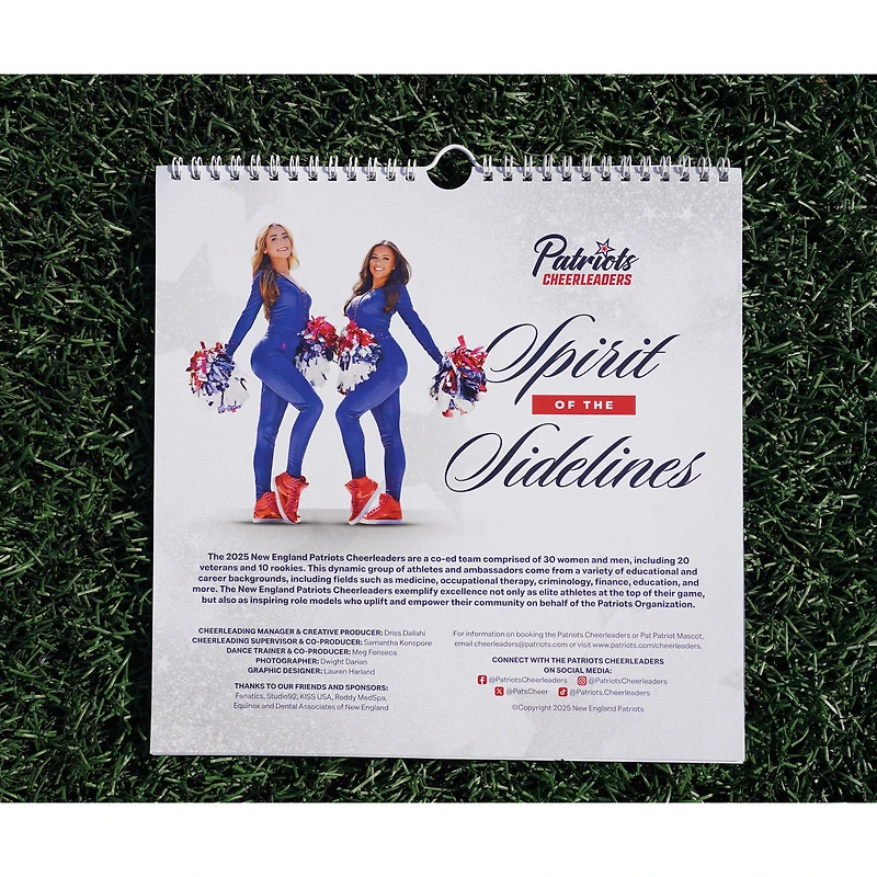 New England Patriots Cheerleaders 2026 Sideline Calendar