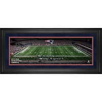 Photographie panoramique encadrée des Patriots de la Nouvelle-Angleterre (10" x 30") du stade Gillette