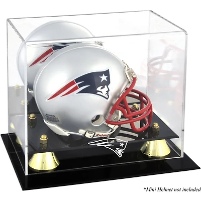 Vitrine pour mini-casque classique doré des New England Patriots