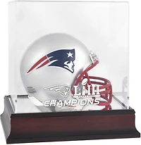 New England Patriots Super Bowl LIII Champions Mini casque en acajou avec logo