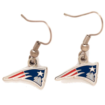 New England Patriots Team Logo Wire Earrings