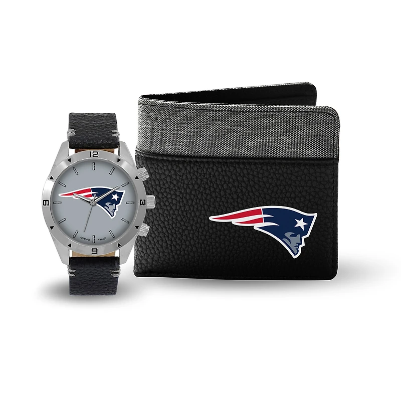 Coffret cadeau montre et portefeuille des Patriots de la Nouvelle-Angleterre