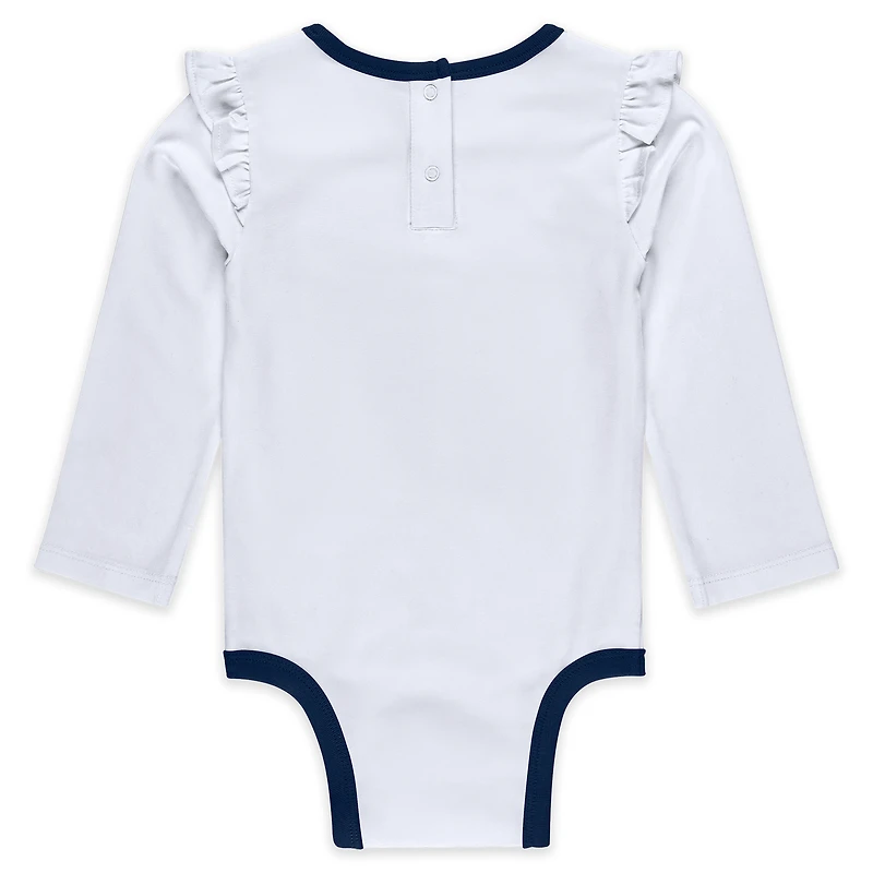 Newborn & Infant WEAR by Erin Andrews New England Patriots Three-Piece Long Sleeve Bodysuit, Tutu and Sweatpants Set
