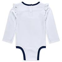 Newborn & Infant WEAR by Erin Andrews New England Patriots Three-Piece Long Sleeve Bodysuit, Tutu and Sweatpants Set